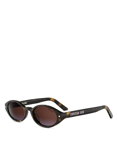 Dior Pacific Oval Sunglasses, 52mm In Brown