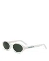 Dior Pacific Oval Sunglasses, 54mm In White