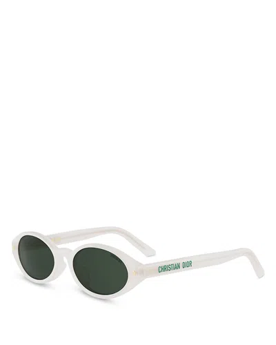 Dior Pacific Oval Sunglasses, 54mm In White