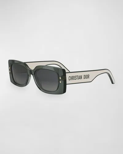 Dior Pacific S1u Sunglasses In Dark Green Grey Gradient