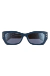 Dior Pacific S2u 53mm Mirrored Rectangular Sunglasses In Green