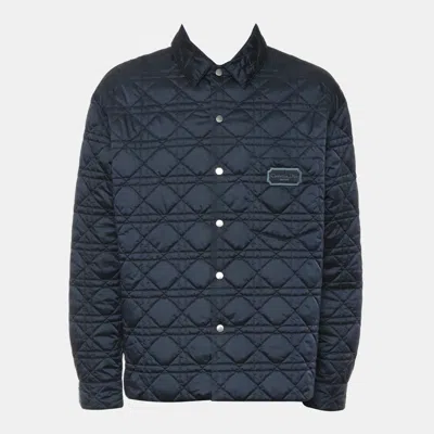 Pre-owned Dior Padded Cannage Overshirt In Blue