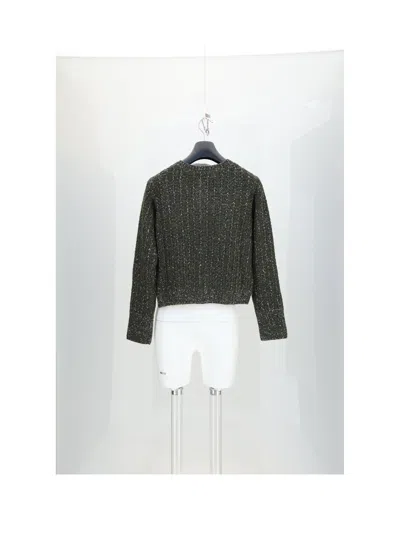 Dior Paillette-embellished Jacket In Green