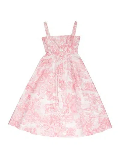 Pre-owned Dior Paisley Print Midi Length Dress In Pink