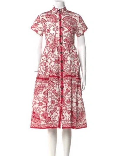 Pre-owned Dior Paisley Print Midi Length Dress In White