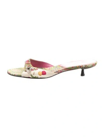 Pre-owned Dior Paisley Print Mules In Multicolor