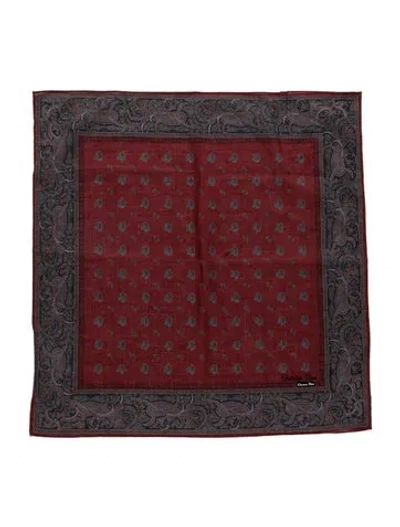 Pre-owned Dior Paisley Print Scarf In Burgundy