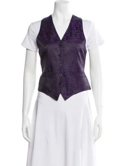 Pre-owned Dior Paisley Print Vest In Purple