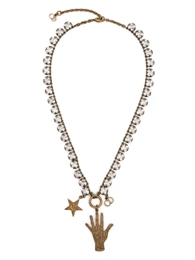 Pre-owned Dior Palm-reading Heart Necklace