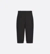 Dior Women Virgin Wool And Silk Grain De Poudre Bermuda Shorts In Black