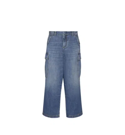Dior Women's  8 D02 Cargo Jeans In Blue