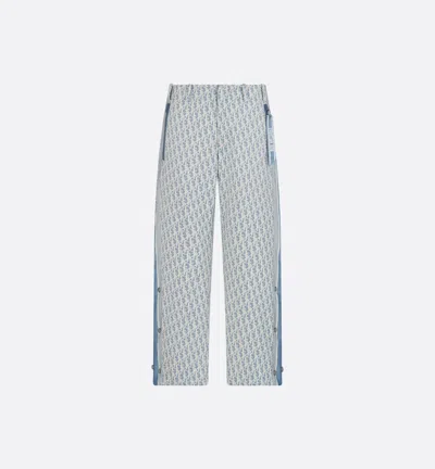 Dior Blue Polyester Pants In Multi