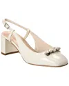 Dior Paris Patent Slingback Pump In White