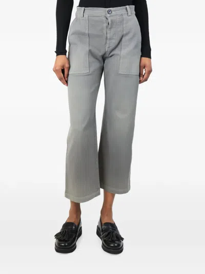 Pre-owned Dior Patch-pocket Cargo Jeans In Gray