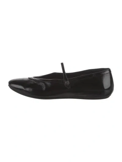 Pre-owned Dior Patent Leather Ballet Flats In Black