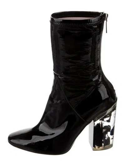 Pre-owned Dior Patent Leather Boots In Black