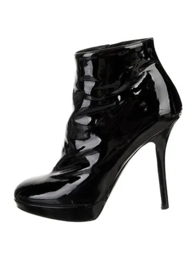 Pre-owned Dior Patent Leather Boots In Black