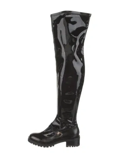 Pre-owned Dior Patent Leather Boots In Black