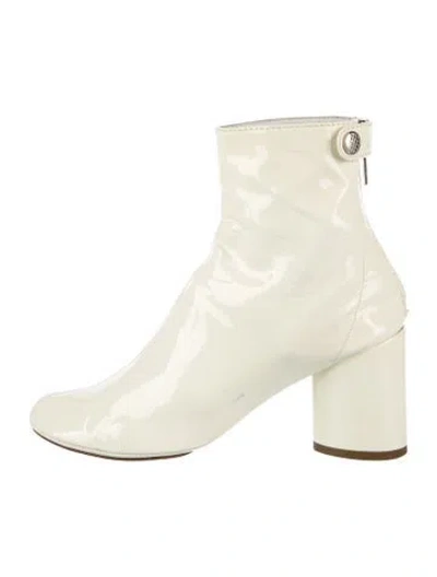 Pre-owned Dior Patent Leather Boots In Neutrals