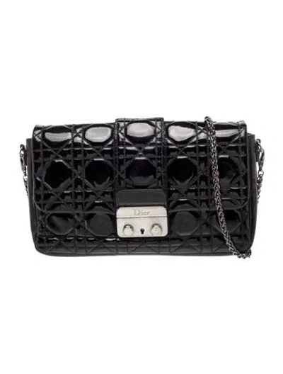 Pre-owned Dior Patent Leather Clutch In Black