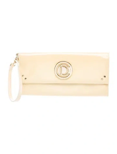 Pre-owned Dior Patent Leather Clutch Vintage In Neutral