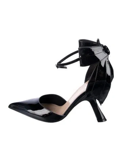 Pre-owned Dior Patent Leather D'orsay Pumps In Black