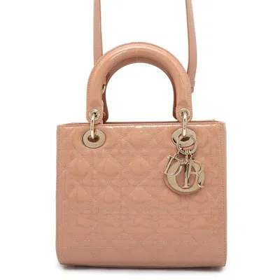Pre-owned Dior Patent Leather Handbag Shoulder Bag () In Pink