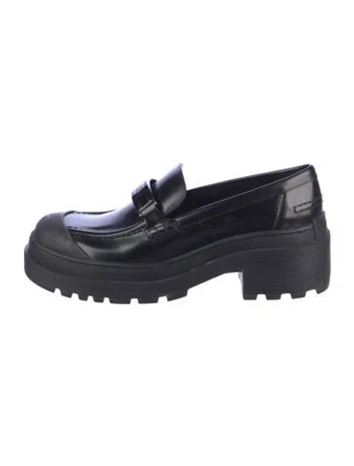 Pre-owned Dior Patent Leather Loafers In Black