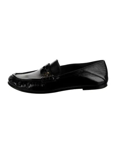Pre-owned Dior Patent Leather Loafers In Black