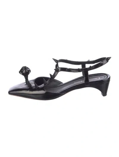 Pre-owned Dior Patent Leather Mules In Black