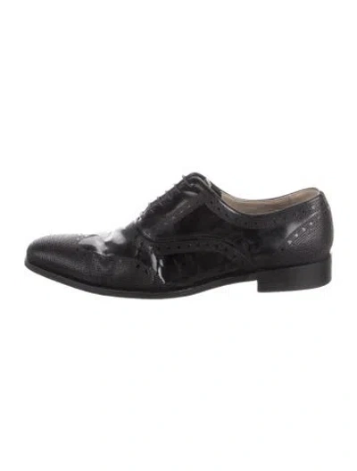 Pre-owned Dior Patent Leather Oxfords In Black