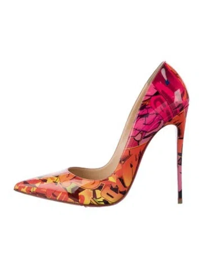 Pre-owned Dior Patent Leather Printed Pumps In Pink