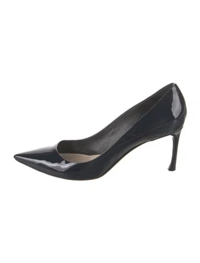 Pre-owned Dior Patent Leather Pumps In Blue