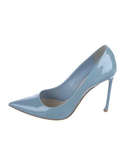 Pre-owned Dior Patent Leather Pumps In Blue
