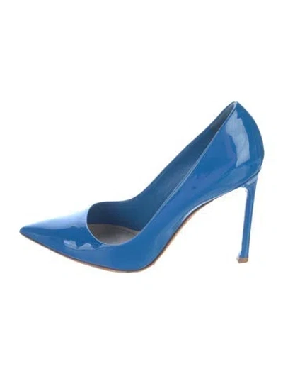 Pre-owned Dior Patent Leather Pumps In Blue