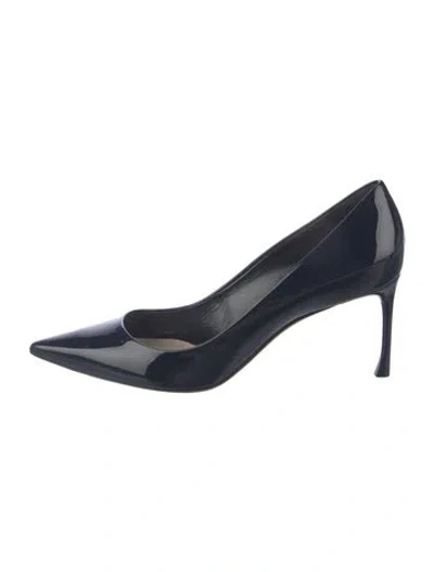 Pre-owned Dior Patent Leather Pumps In Blue