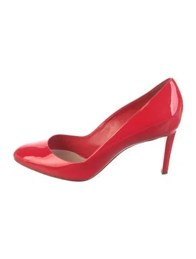 Pre-owned Dior Patent Leather Pumps In Red
