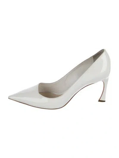Pre-owned Dior Patent Leather Pumps In White
