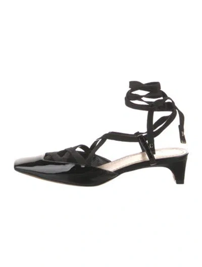 Pre-owned Dior Patent Leather Slingback Pumps In Black