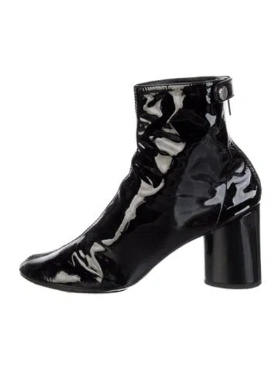 Pre-owned Dior Patent Leather Sock Boots In Black