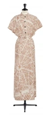 Dior Pattern Dress In Nude