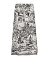 Dior Pattern Flared Skirt In Multicolor