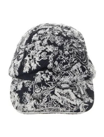Pre-owned Dior Pattern Logo Baseball Cap In Blue