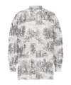 Dior Pattern Long Shirt In Gray