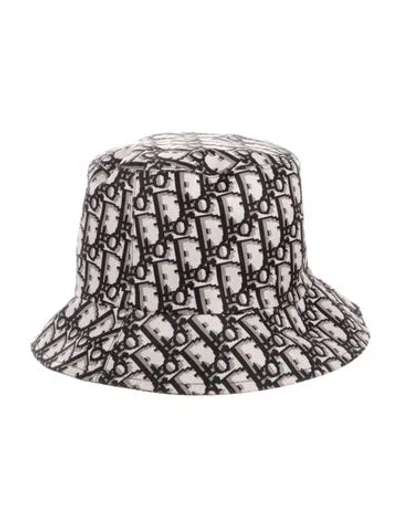 Pre-owned Dior Pattern Print Bucket Hat In Neutrals