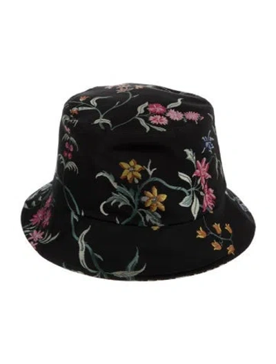 Pre-owned Dior Pattern Print Bucket Hat W/tags In Black