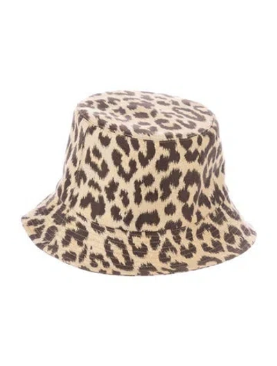 Pre-owned Dior Pattern Print Bucket Hat W/tags In Brown