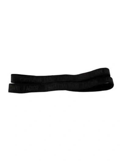 Pre-owned Dior Pattern Print Headband In Black