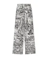 Dior Pattern Printed Casual Pants In Gray