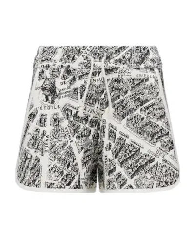 Dior Pattern Printed Shorts In Gray